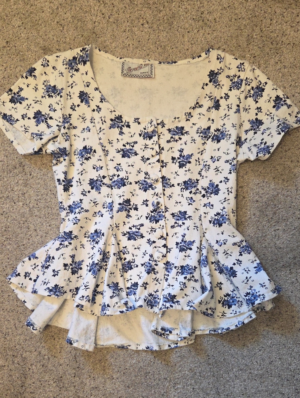 Vintage French Floral Top